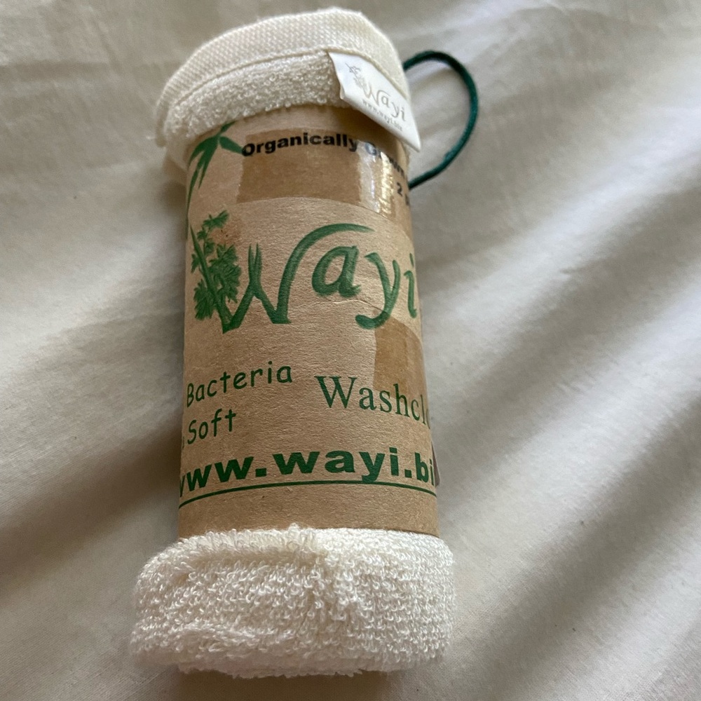 Wayi organic bamboo washcloth antibacterial NEW